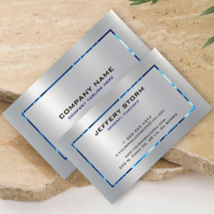 Zilveren Grijze Metallic Textuur Roestvrij Staal K Visitekaartje