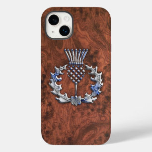 Zilveren grijze Schotse distel decor op een Case-Mate iPhone 14 Plus Hoesje
