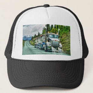 Zilveren-Grijze Steengroeve Vrachtwagen Foto Kunst Trucker Pet