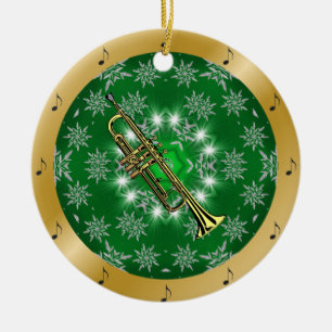 Zilveren ~ Groene ~ Gouden ~ Kerstmis van de Keramisch Ornament