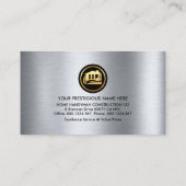 Zilveren Handyman Gereedschap Tandwiel Visitekaartje (Achterkant)