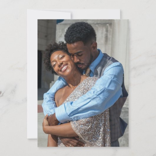 Zilveren hart bruiloft Pruisisch blauw en wit Kaart (Achterkant)