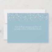 Zilveren Harten Confetti Script Bedankt (Achterkant)