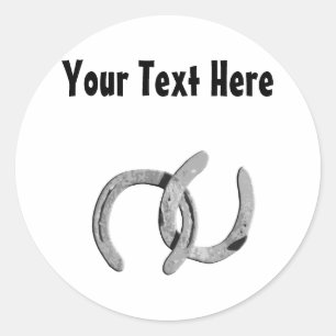 Zilveren Hoefijzer Sticker