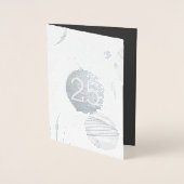 Zilveren Huwelijk 25e Verjaardag Folie Kaarten (Voorkant)