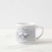 Zilveren Huwelijksjubileum Harten Espresso Kop (Rechts)