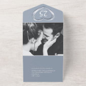 Zilveren huwelijksverjaardag 25 jaar feest eveneme all in one uitnodiging (Buitenkant)