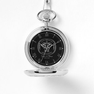 Zilveren Jubilea zakhorloge Horloge