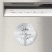 Zilveren Jubileum 25th Wedding Magneet (Insitu (Vaatwasser))