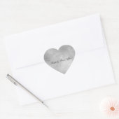 Zilveren Kant Bloemen Hart Sticker (Envelop)