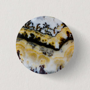 Zilveren Kant Onyx Ronde Button 3,2 Cm