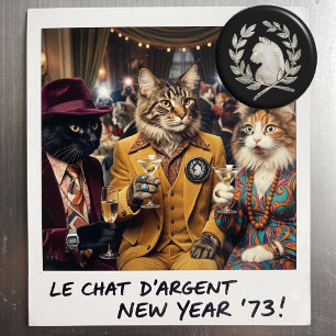 Zilveren Kat Paris Vintage Franse Zilveren Kat C Magneet