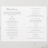 Zilveren Katholieke Huwelijksmis Ceremonie Program (Achterkant)