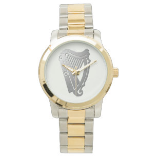 Zilveren Keltische Harp horloge