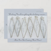  zilveren kerstbal briefkaart (Voorkant / Achterkant)