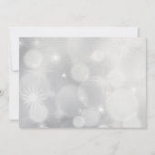 Zilveren kerstbal op Bokeh Lights party Kaart (Achterkant)