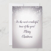 Zilveren kerstballen kerstdiner kaart (Achterkant)