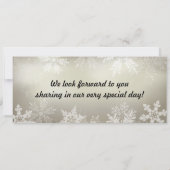 Zilveren kerstcadeau voor bruiloft kaart (Achterkant)