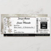 Zilveren kerstcadeau voor bruiloft kaart (Voorkant / Achterkant)