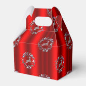 Zilveren kerstgeschut en rendier bedankdoosjes (Achterkant)