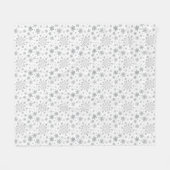  zilveren kerstsnowflakes op winterwit fleece deken (Voorkant (Horizontaal))