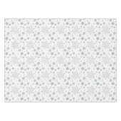 zilveren kerstsnowflakes op winterwit tafelkleed (Voorkant (Horizontaal))