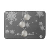 Zilveren kerstversiering Bath Mat (Voorkant)