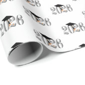 Zilveren Klasse van 2026 Afstuderen Cadeaupapier (Rol Hoek)