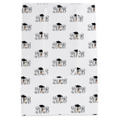 Zilveren Klasse van 2026 Afstuderen Medium Cadeauzakje (Achterkant)