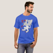 Zilveren klimmende griffioen t-shirt (Voorkant volledig)