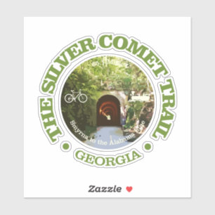 Zilveren komeetpad (fietsen c) sticker
