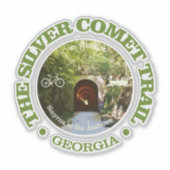 Zilveren komeetpad (fietsen c) sticker (Voorkant)