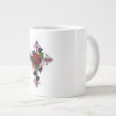 Zilveren Kruis met een Rode Roos Extra Grote Beker (Voorkant rechts)