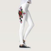 Zilveren Kruis met een Rode Roos Leggings (Rechts)