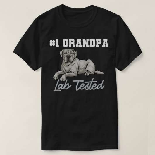 Zilveren Labrador Retriever Opa Silver Lab Teste T-shirt (Design voorkant)