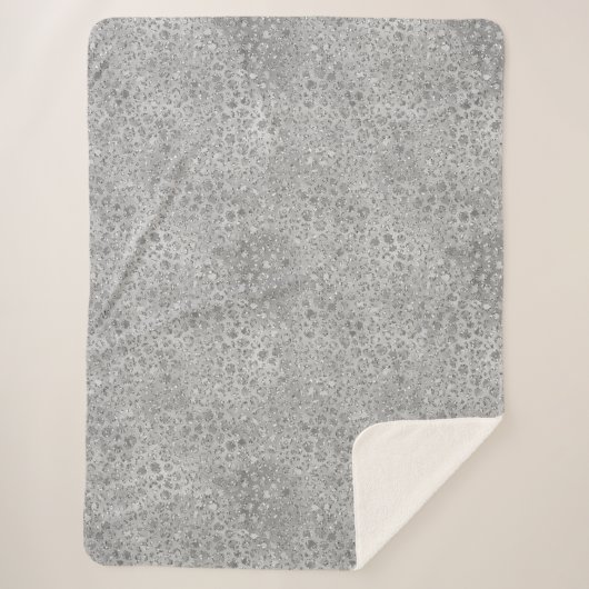 Zilveren Leopard Grijs Meow Kitty Kat Sherpa Deken (Voorkant)