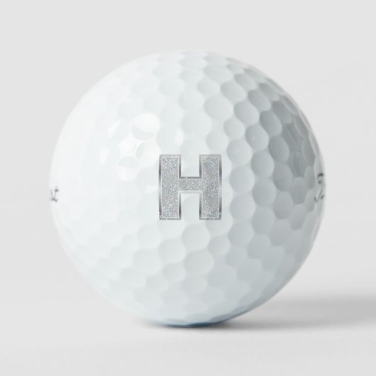 Zilveren letter H Golfballen (Voorkant)