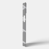 Zilveren letter T Case-Mate iPhone Case (Achterkant / Rechts)