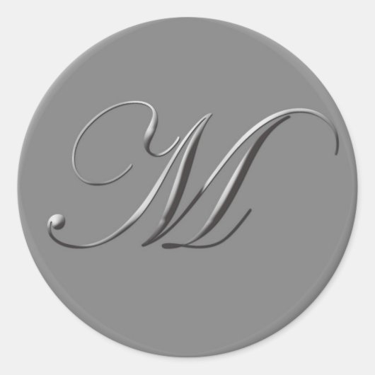 zilveren letters ronde sticker (Voorkant)