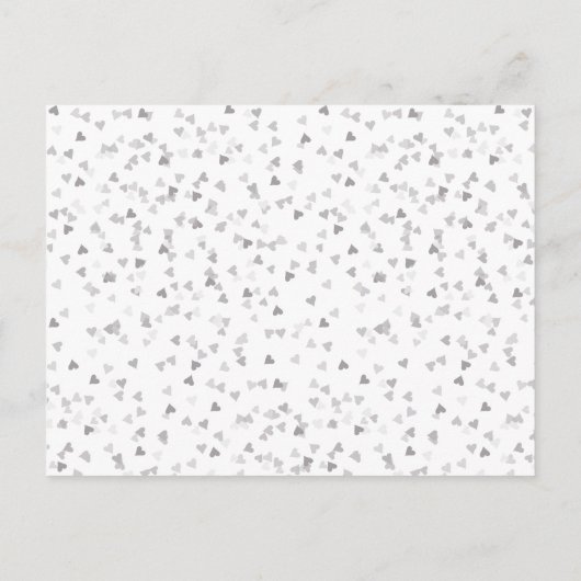 Zilveren Liefdeshartkalender Bewaar de Datum Aankondigingskaart (Achterkant)