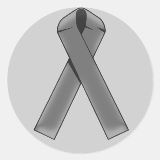 Zilveren lint producten ronde sticker (Voorkant)