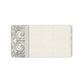 Zilveren look werveling hart elegant bruiloft adre etiket (Voorkant)