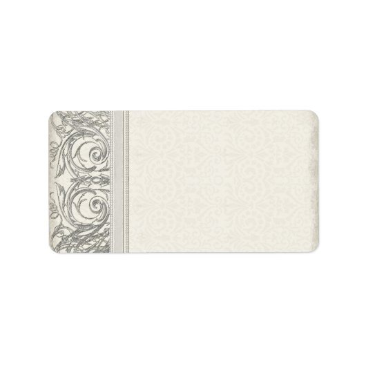 Zilveren look werveling hart elegant bruiloft adre etiket (Voorkant)