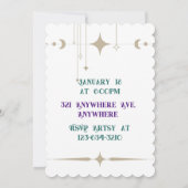 Zilveren Maan & Sterren Kaart (Achterkant)