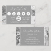 Zilveren Marmeren Girly Loyalty Punch (Voorkant / Achterkant)