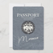 Zilveren Marokko Paspoort bruiloft Kaart (Achterkant)