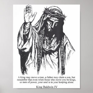 Zilveren Masker Koning Baldwin Iv Meme De Lepra Ko Poster