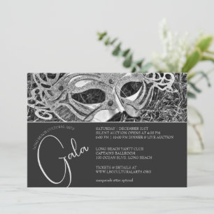 Zilveren Masquerade Gala Uitnodiging