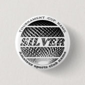 Zilveren medaille, 2e plaats winnaar ronde button 3,2 cm (Voorkant)