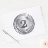 Zilveren medaille 2e plaats winnaar sticker (Envelop)